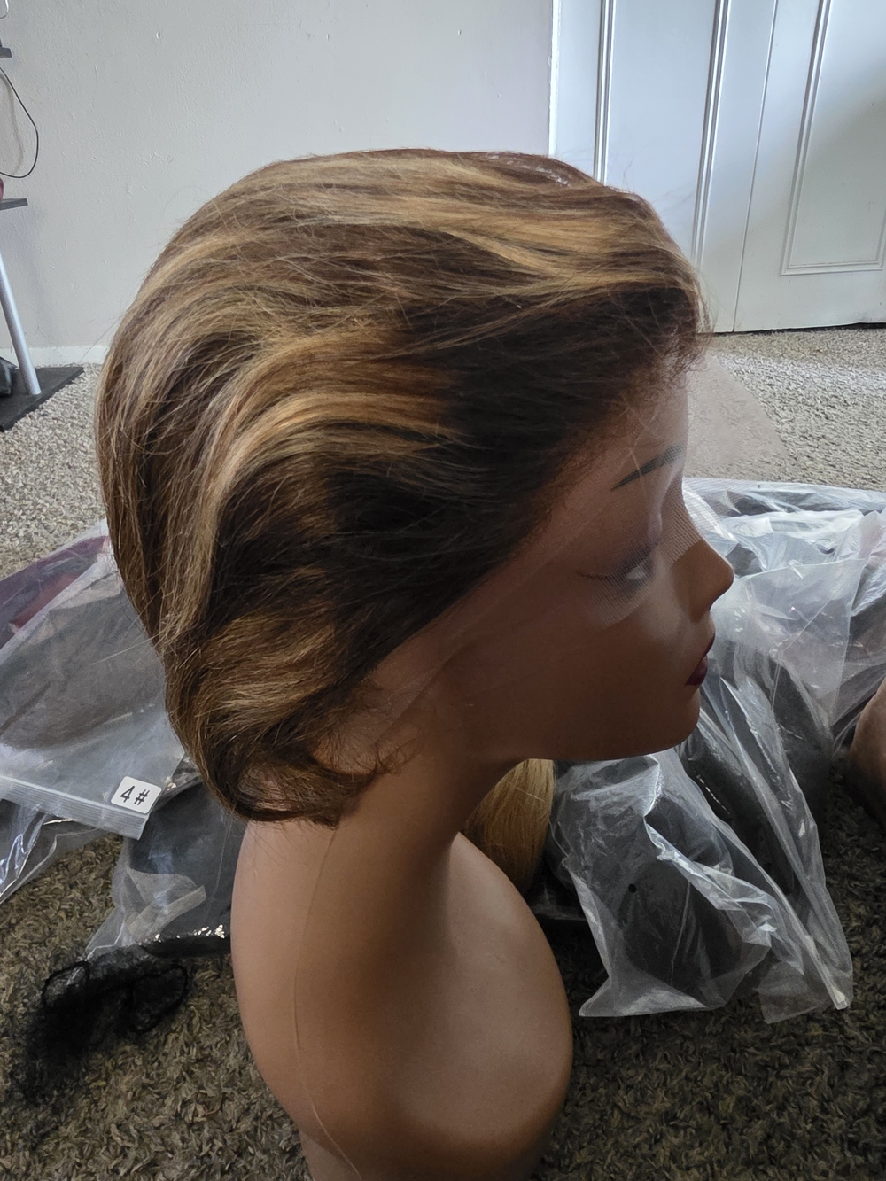 Brown & Honey Blonde Lace Front Wig - Natural Shine